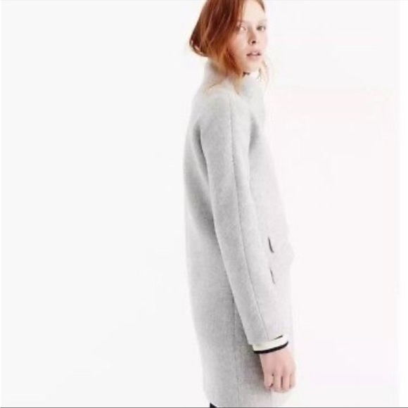 J.Crew Gray Cocoon Coat Heather Dusk Size 0 - Picture 2 of 5